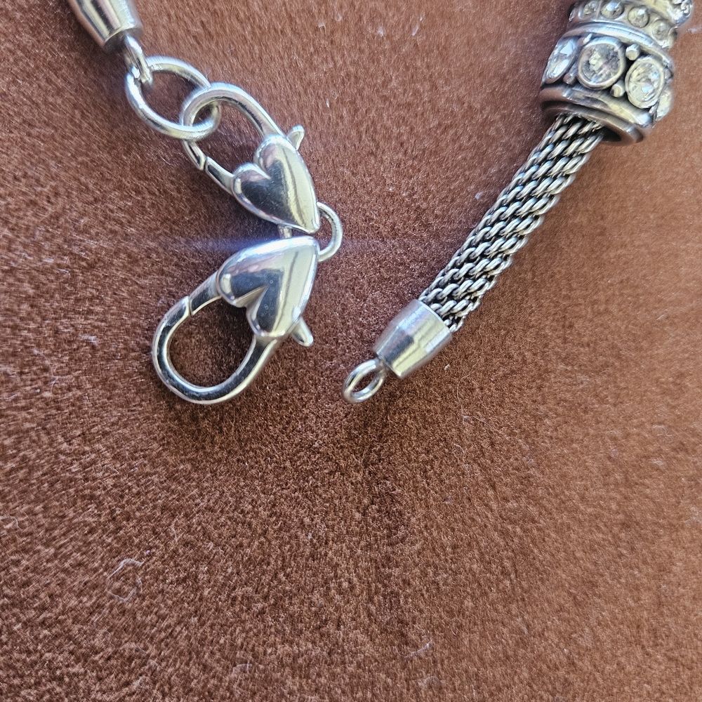 Brighton Silver Bracelet with Pink and Black Accents - Picture 6 of 6